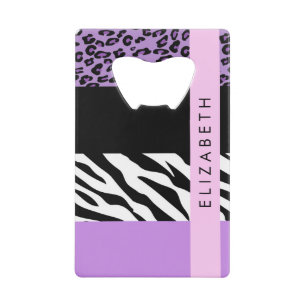 Leopard Print, Zebra Print, Purple, Your Name