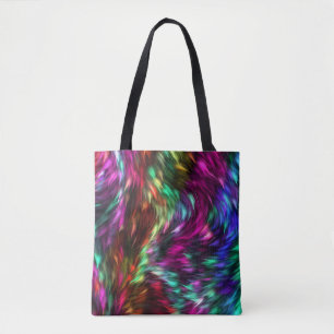 Leopard Prismatic Fur Pattern Tote Bag
