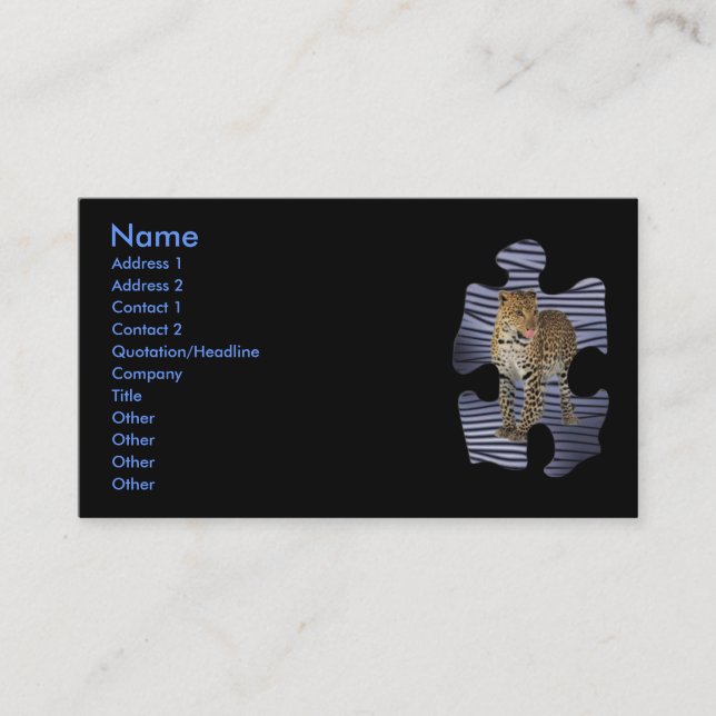 Leopard Profile Card (Front)