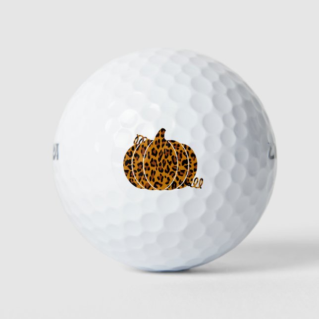 Leopard Pumpkin / Fall Season Golf Balls (Front)