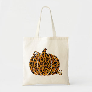 Leopard Pumpkin / Fall Season Tote Bag