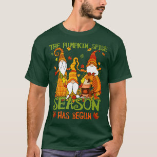 Leopard Pumpkin Gnomes Fall Leaves Fall Autumn Tha T-Shirt