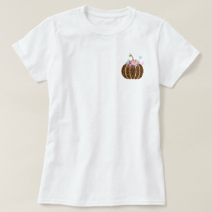 Leopard pumpkin pocket placement T-Shirt