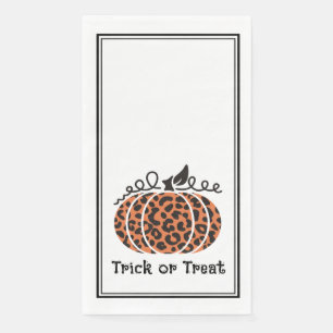 Leopard Pumpkin Print Napkin