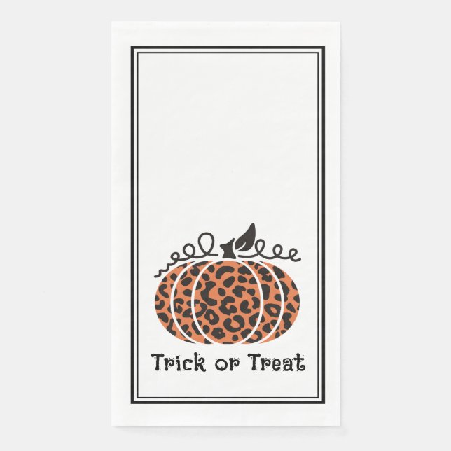 Leopard Pumpkin Print Napkin (Front)