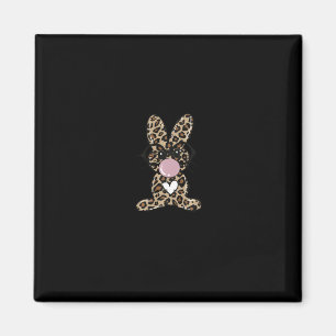 Leopard Rabbit Bunny Blowing Bubble Gum Easter Day Magnet