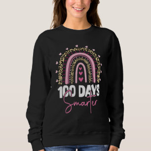 Leopard Rainbow 100 Days Of School 100 Days Smarte Sweatshirt