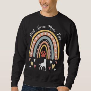 Leopard Rainbow Best Boxer Mum Ever Dog Mother's Sweatshirt