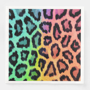 leopard rainbow bg napkin