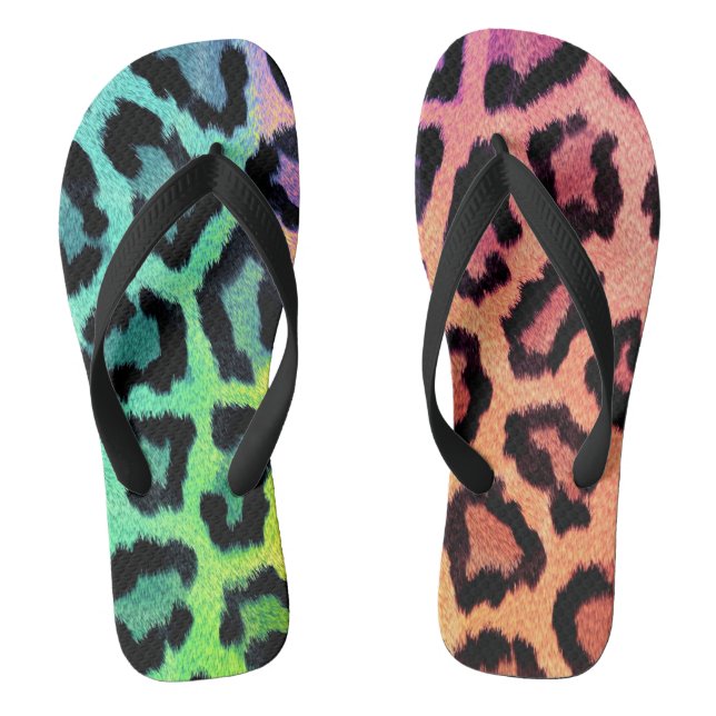 leopard rainbow bg thongs (Footbed)