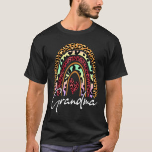 Leopard Rainbow Blessed Grandma Mother's Day Love T-Shirt