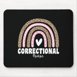 Leopard rainbow correctional nurse forensic nursin mouse pad