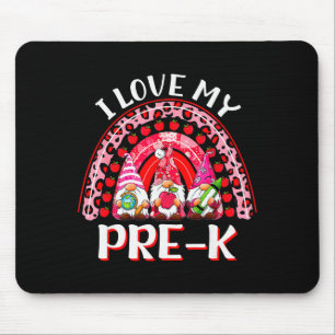 Leopard Rainbow I Love My Pre-k Gnome Teacher Vale Mouse Pad