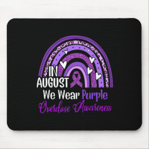 Leopard Rainbow In August We Wear Purple Overdose Mouse Pad