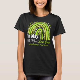 Leopard Rainbow In May We Wear Green Lyme Disease T-Shirt