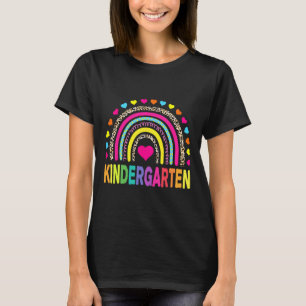 Leopard Rainbow Kindergarten Teacher First Day of T-Shirt