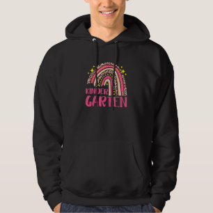 Leopard Rainbow Kindergarten Teacher Team Back To Hoodie