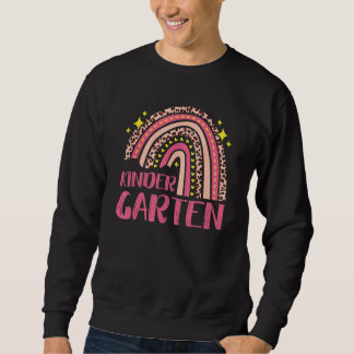 Leopard Rainbow Kindergarten Teacher Team Back To  Sweatshirt