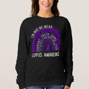 Leopard Rainbow Lupus Awareness In May We Wear Pu Sweatshirt