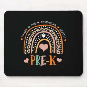 Leopard Rainbow Pre K Where The Adventure Begins  Mouse Pad
