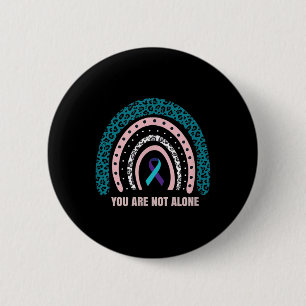 Leopard Rainbow Print Suicide Prevention Awareness 6 Cm Round Badge