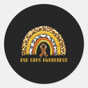 Leopard Rainbow Rsd Crps Warrior Classic Round Sticker