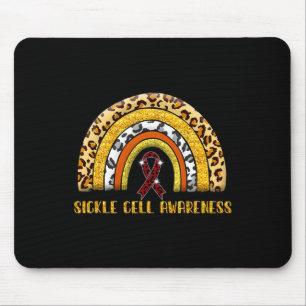 Leopard Rainbow Sickle Cell Warrior  Mouse Pad