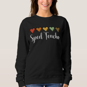 Leopard Rainbow SPED Teacher Special Education Tea Sweatshirt