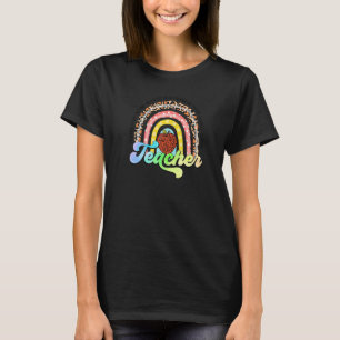 Leopard Rainbow Teacher Funny Teacher Team Teacher T-Shirt