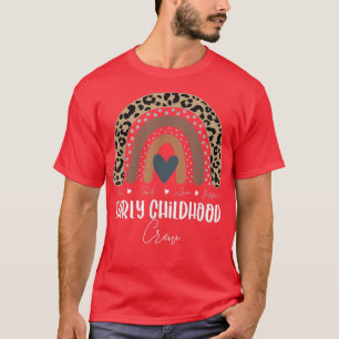 Leopard Rainbow Teacher Student, School Early Chil T-Shirt