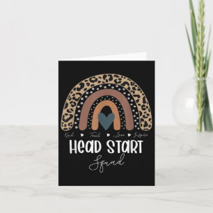 Leopard Rainbow Teacher Student, School Head Start Card