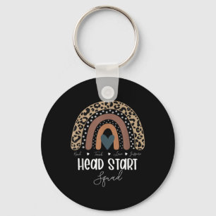 Leopard Rainbow Teacher Student, School Head Start Key Ring