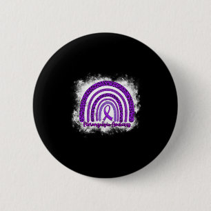 Leopard Rainbow Warrior Fibromyalgia Awareness 6 Cm Round Badge