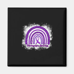 Leopard Rainbow Warrior Fibromyalgia Awareness Magnet