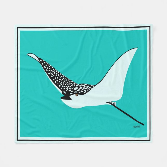 Leopard Ray Throw Blanket (Front (Horizontal))