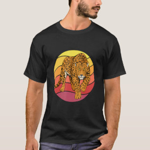 Leopard Retro Sunset Wildcat Leopards T-Shirt