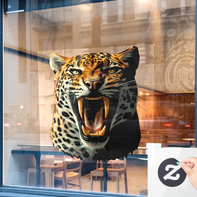 Leopard roaring attack head (Cafe Window)
