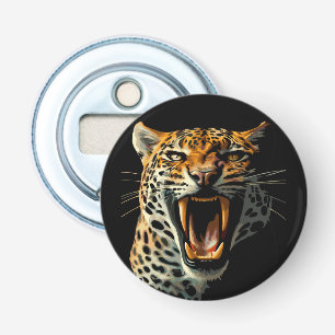 Leopard roaring attack head bottle opener