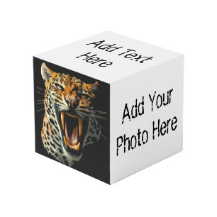 Leopard roaring attack head cube
