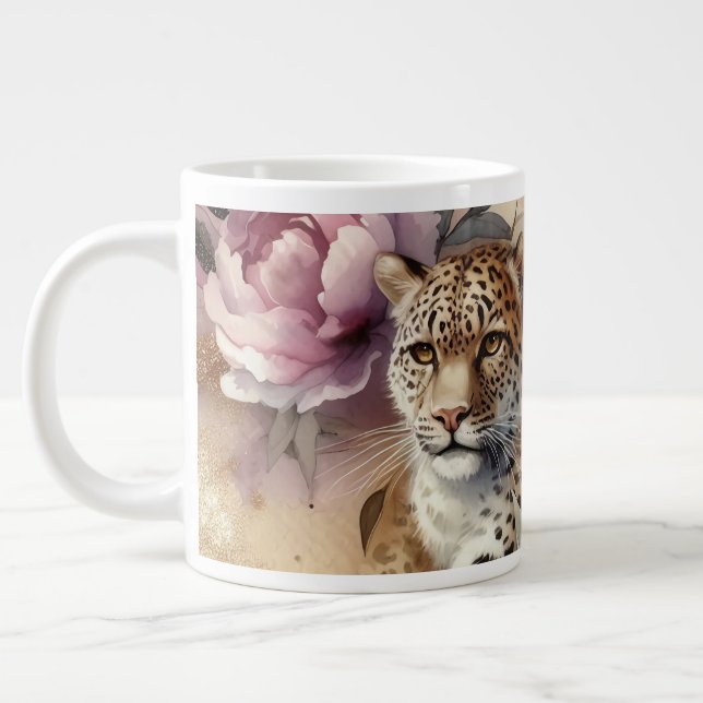 Leopard & Roses Mug (Left)