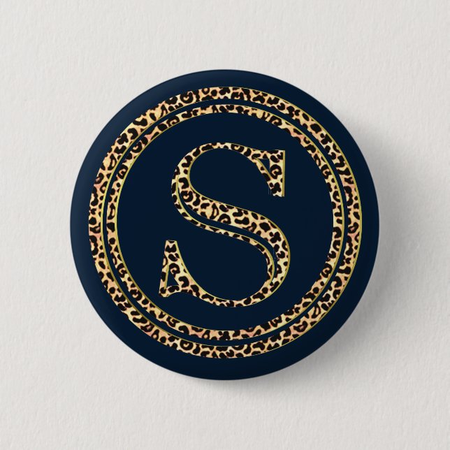 Leopard S 6 Cm Round Badge (Front)