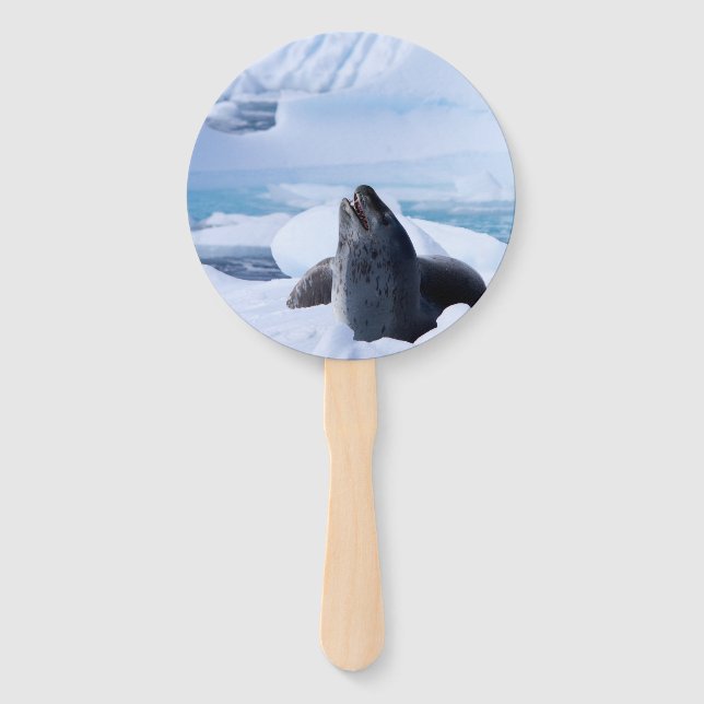 Leopard Seal Hand Fan (Front)