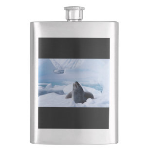 Leopard Seal Hip Flask