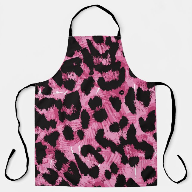 Leopard seamless pattern apron (Front)