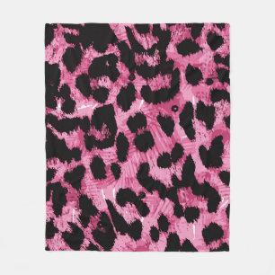 Leopard seamless pattern fleece blanket