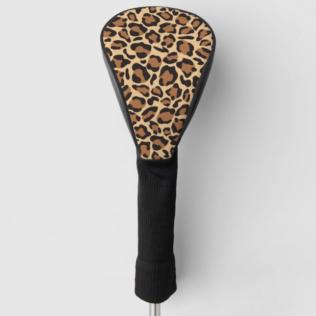 Leopard Seamless Pattern Golf Head Cover (Front)