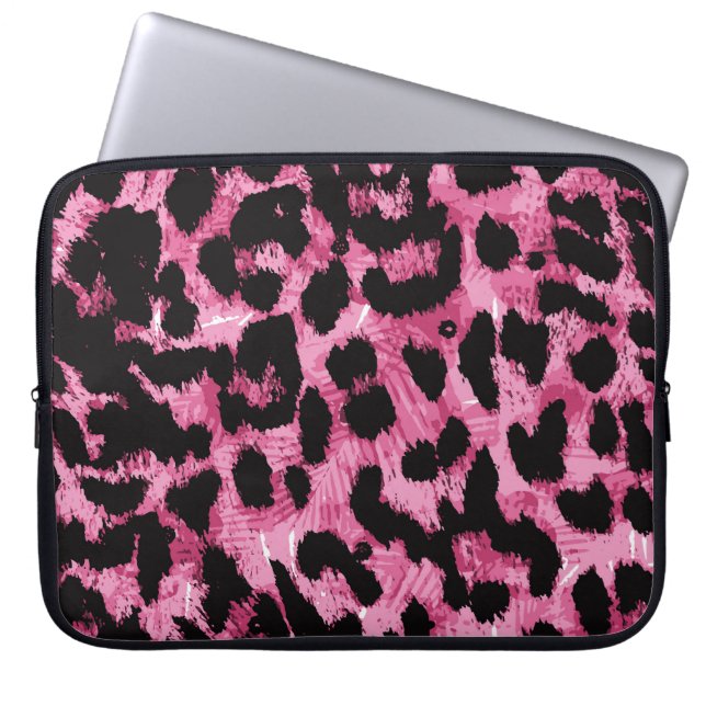 Leopard seamless pattern laptop sleeve (Front)