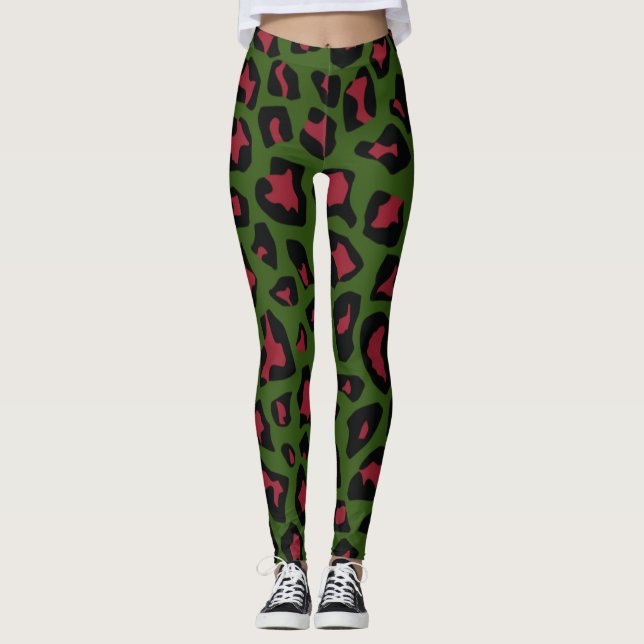 Leopard Seamless Pattern  Leggings (Front)