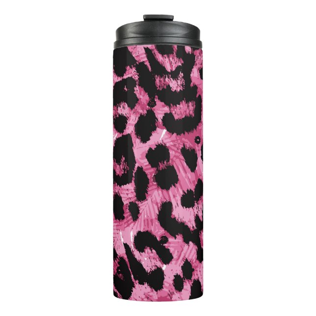 Leopard seamless pattern thermal tumbler (Front)