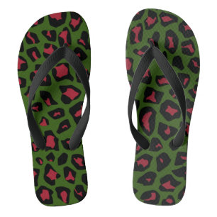 Leopard Seamless Pattern Thongs